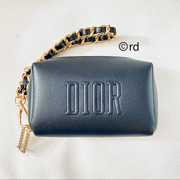 Dior Handbags - Dior Black & Gold Chain Wristlet Small new